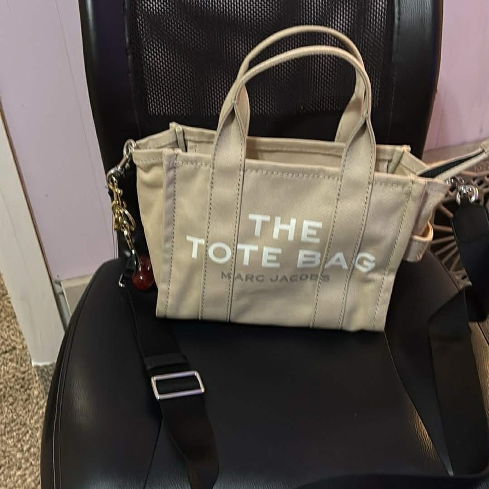 Marc Jacobs Tan Tote Bag with Black Strap